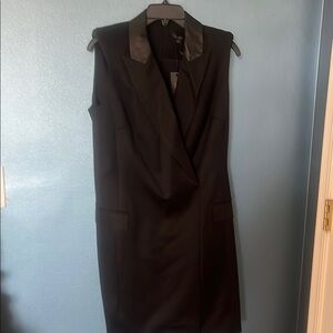 Rachel Zoe NWT Black Sleeveless Blazer sheath Dress